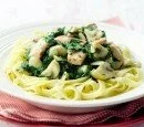 recepten vandaag pasta tagliatelle spinazie zalmsaus