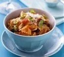 recept farfalle tomaten basilicum